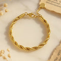 Twisted Gold Rope Bracelet
