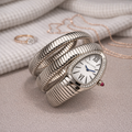 Snake Watch - Silver White Dial