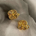 Gold Clover Earing